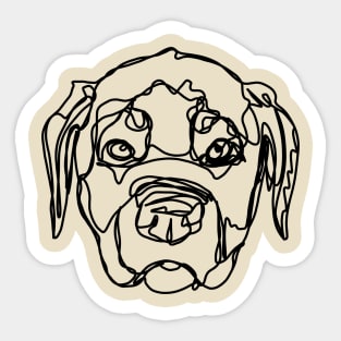 Dog black Outline Design Sticker